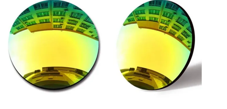 BCLEAR 1.67 Index Progressive Polarized Mirrored Sunglass Lenses Color Mirror Yellow