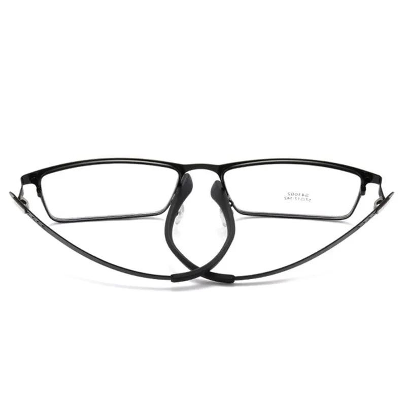Bclear Men's Full Rim Alloy Frame Eyeglasses Spring Hinge 41002