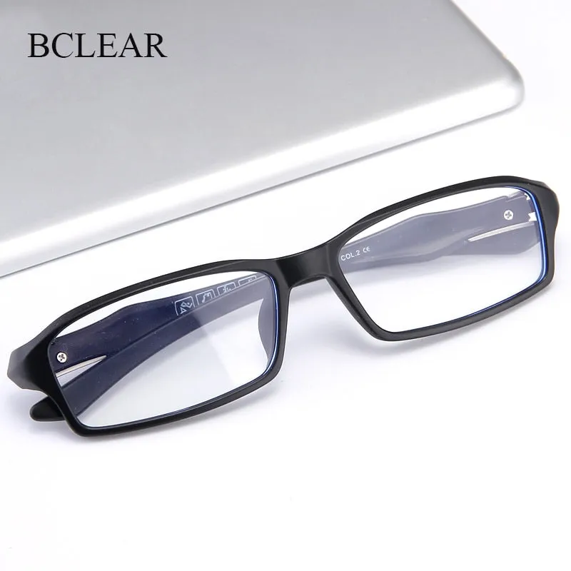 Bclear Men's Full Rim Rectangle Tr 90 Titanium Sport Eyeglasses My6059
