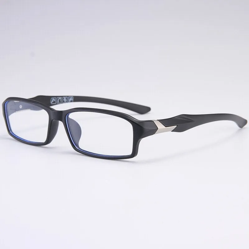 Bclear Men's Full Rim Rectangle Tr 90 Titanium Sport Eyeglasses My6059