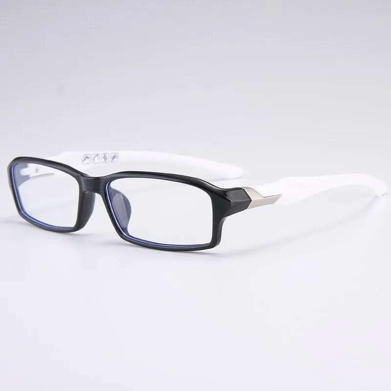 Bclear Men's Full Rim Rectangle Tr 90 Titanium Sport Eyeglasses My6059