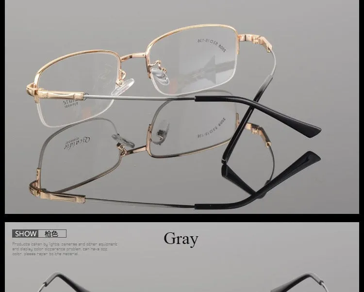Bclear Men's Semi Rim Square Alloy Eyeglasses 2008