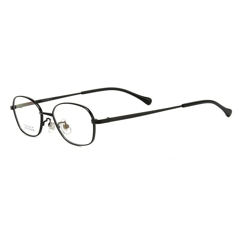 Bclear Unisex Full Rim Small Oval Titanium Frame Eyeglasses Lb5337