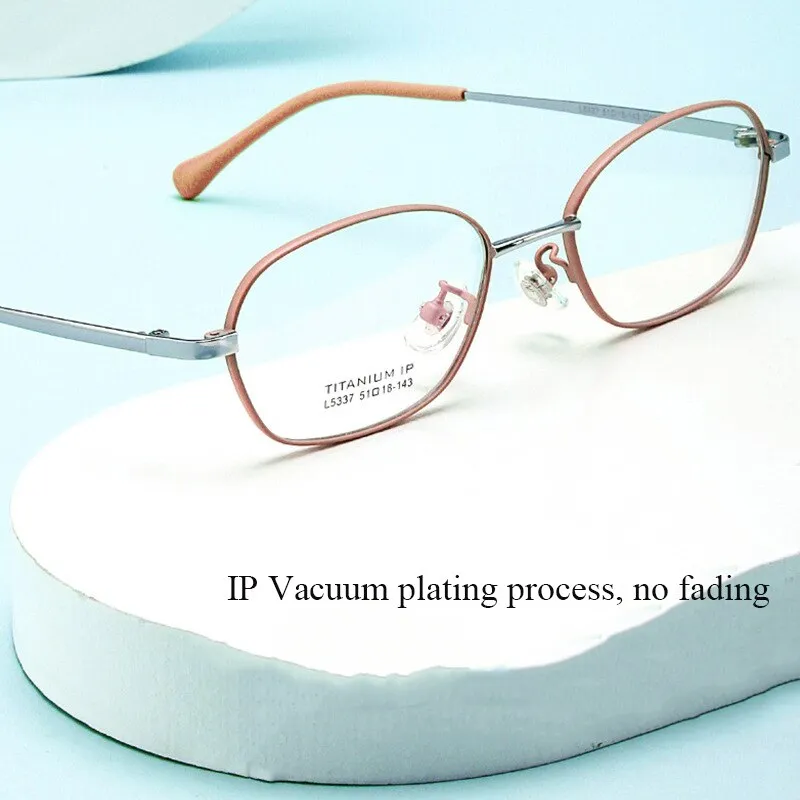 Bclear Unisex Full Rim Small Oval Titanium Frame Eyeglasses Lb5337