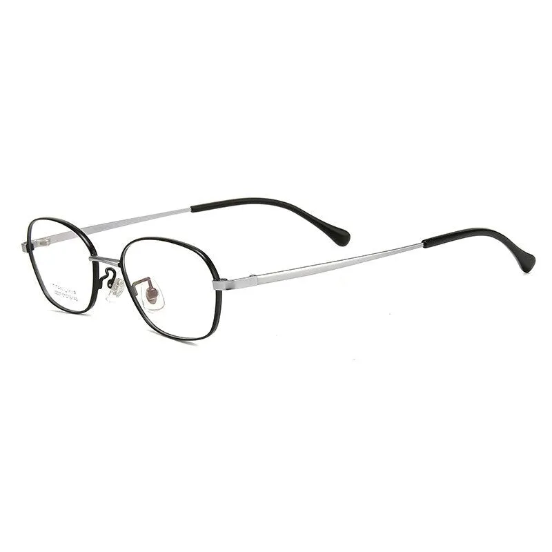 Bclear Unisex Full Rim Small Oval Titanium Frame Eyeglasses Lb5337