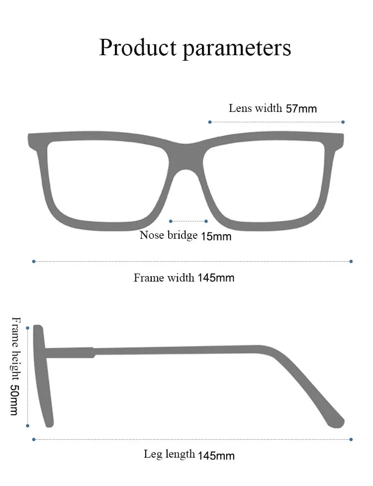 Bclear Unisex Full Rim Square Double Bridge Titanium Eyeglasses Lb5378