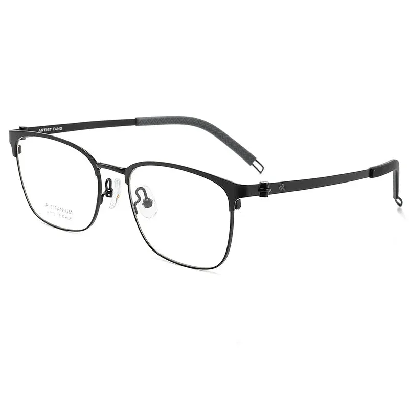Bclear Unisex Full Rim Square Titanium Eyeglasses A113