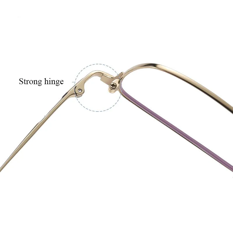 Bclear Unisex Full Rim Square Titanium Eyeglasses Wdpt915
