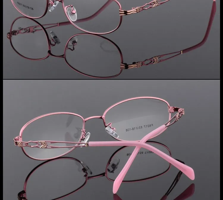 Bclear Women Eyeglasses Frames Metal Spectacles Clear Lens F6017