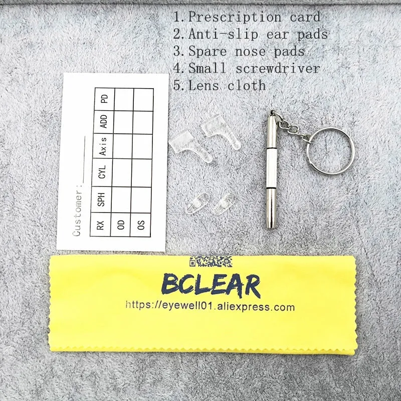 Bclear Women Eyeglasses Frames Metal Spectacles Clear Lens F6017