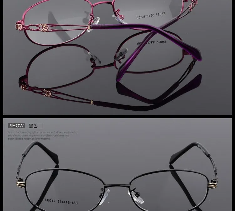 Bclear Women Eyeglasses Frames Metal Spectacles Clear Lens F6017