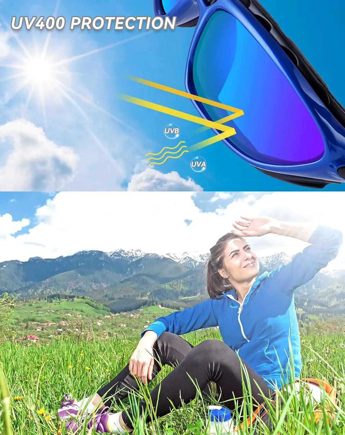 BEACOOL Polarized Sports Sunglasses for Men Women Youth Motorcycle Safety Driving Riding Military Goggles TAC Glasses