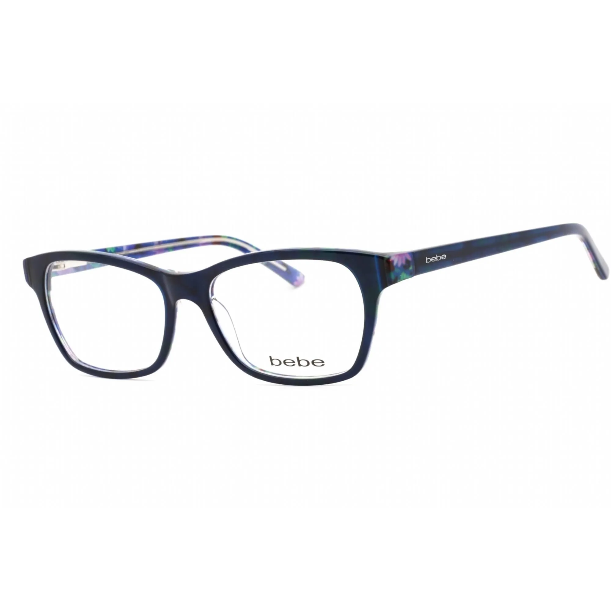 Bebe Women's Eyeglasses - Midnight Plastic Full Rim Rectangular Frame | BB5118 414