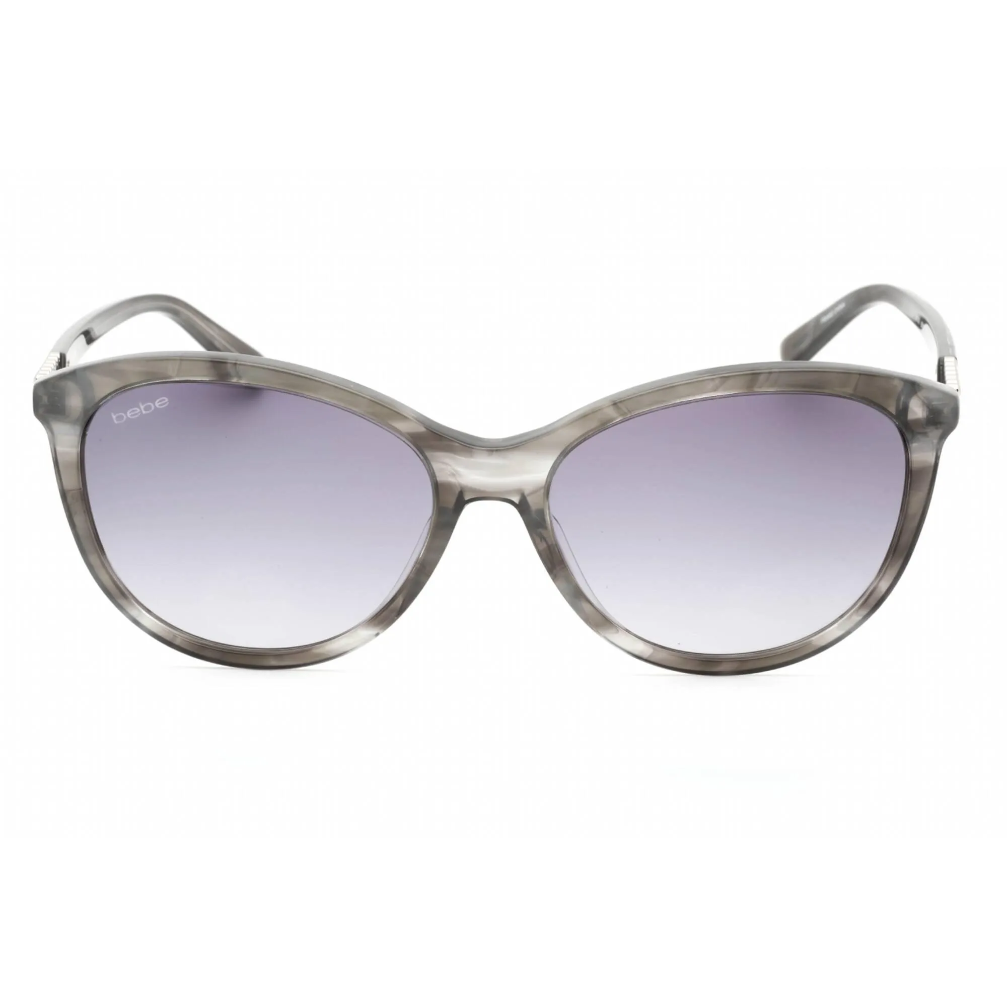 Bebe Women's Sunglasses - Smoke Horn Plastic Oval Fixed Nose Pads Frame | BB7202 001