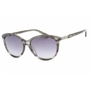 Bebe Women's Sunglasses - Smoke Horn Plastic Oval Fixed Nose Pads Frame | BB7202 001