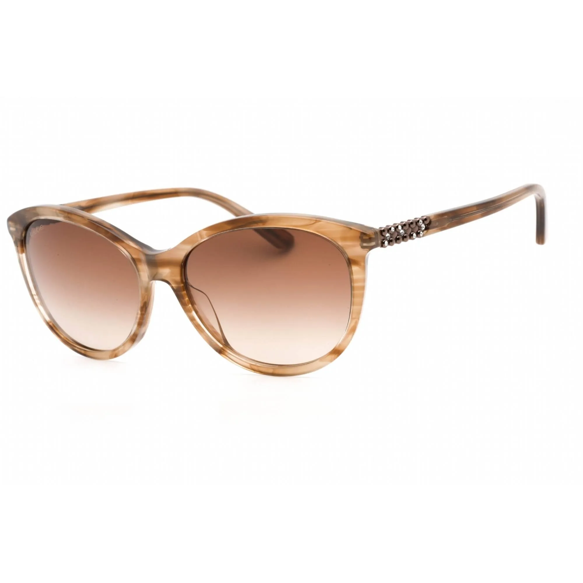 Bebe Women's Sunglasses - Topaz Horn Plastic Oval Fixed Nose Pads Frame | BB7202 200
