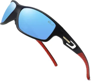 Bevi Polarized Sports Sunglasses Unisex TR90 Frame for Cycling Running Driving Fishing Golf Baseball Glasses