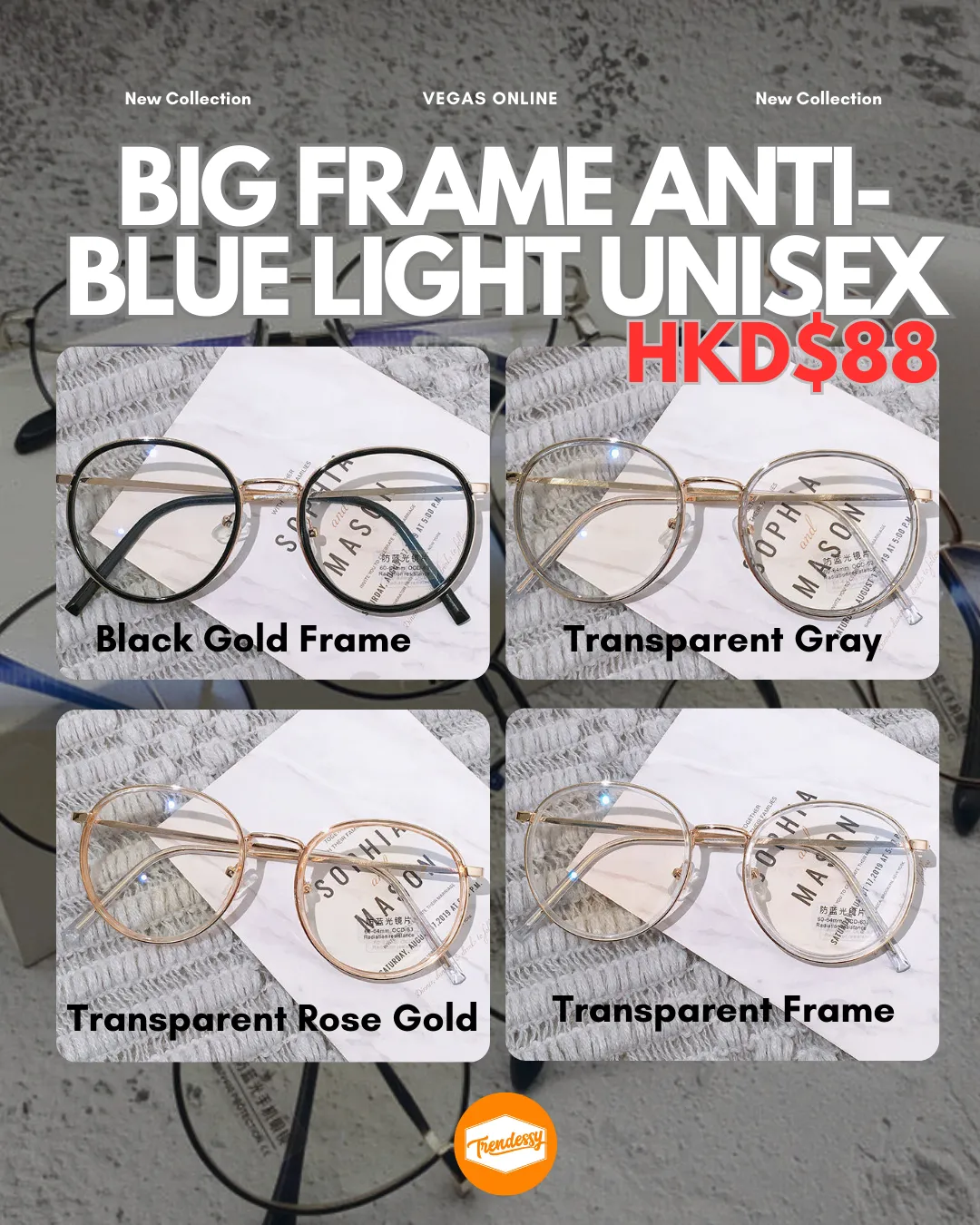 Big Frame Anti-blue Light Unisex Eyeglass