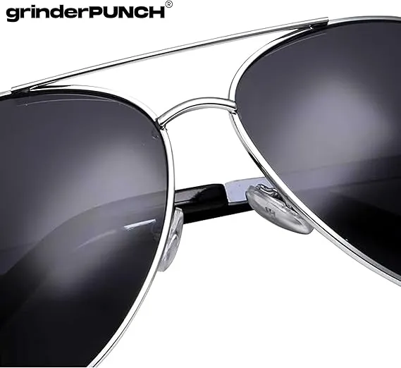 Big XL Wide Frame Extra Large Aviator Sunglasses (Silver)