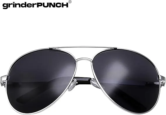 Big XL Wide Frame Extra Large Aviator Sunglasses (Silver)