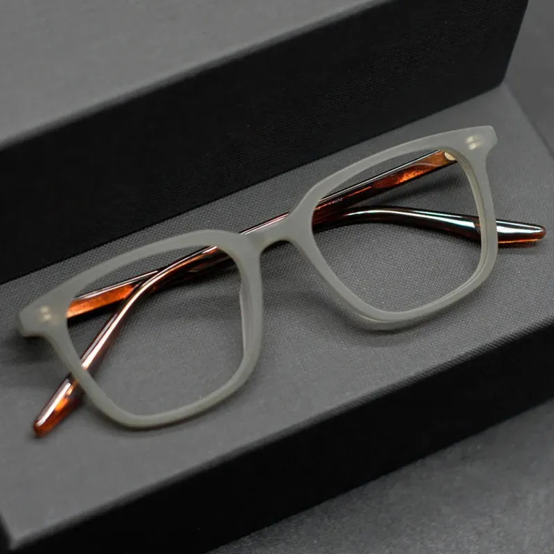 Black Mask Men's Full Rim Square Acetate Eyeglasses 9020