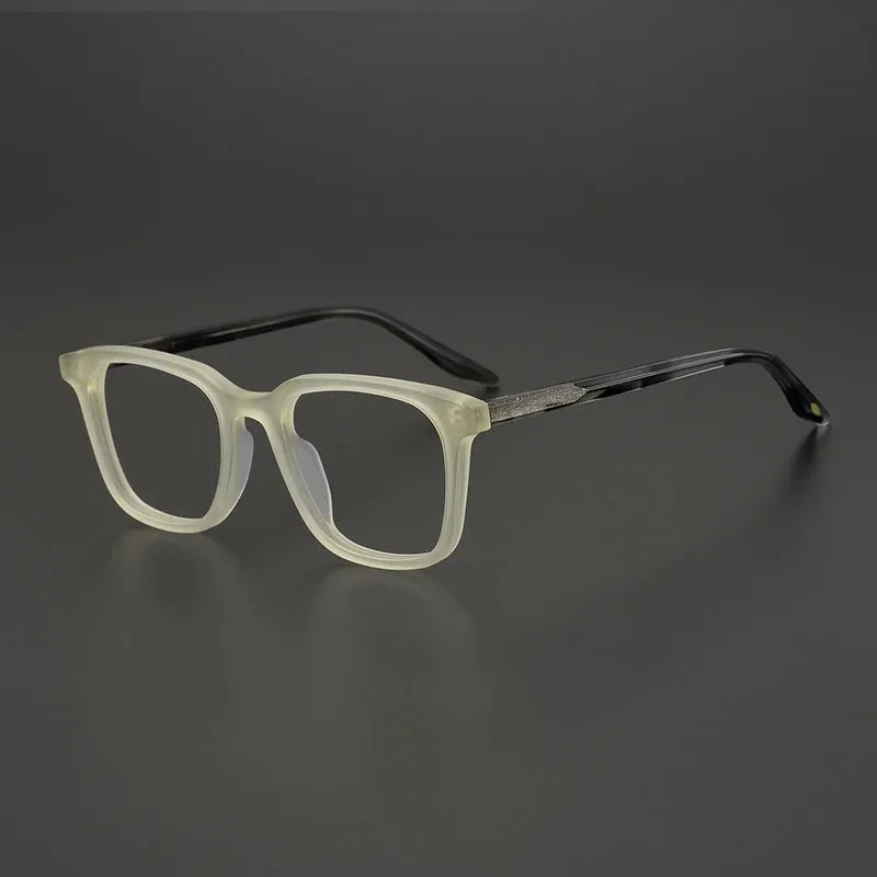 Black Mask Men's Full Rim Square Acetate Eyeglasses 9020