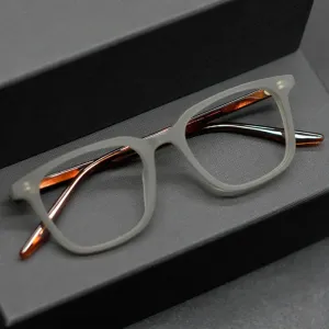 Black Mask Men's Full Rim Square Acetate Eyeglasses 9020