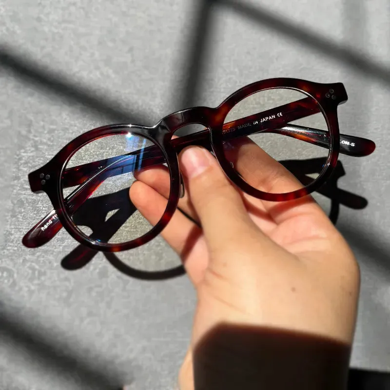 Black Mask Unisex Full Rim Round Acetate Eyeglasses 5125