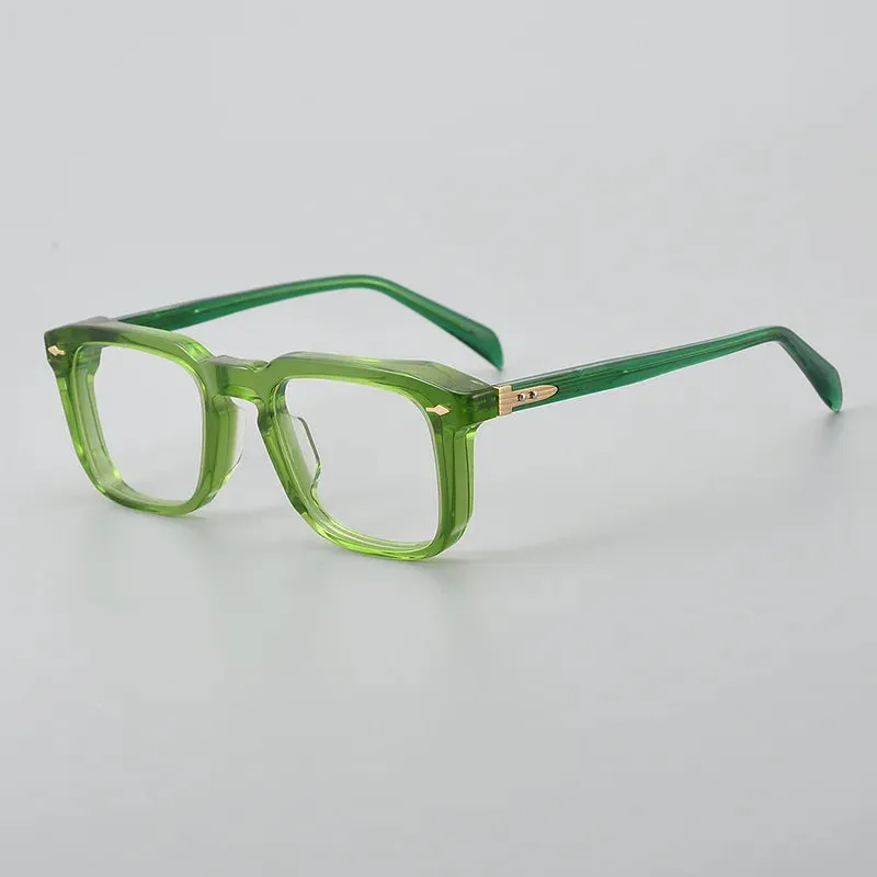 Black Mask Unisex Full Rim Square Acetate Eyeglasses D002