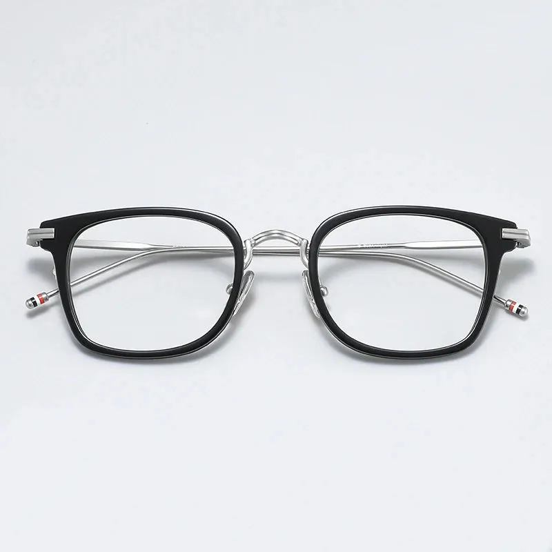 Black Mask Unisex Full Rim Square Alloy Eyeglasses Bmt905
