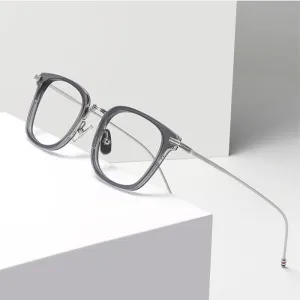 Black Mask Unisex Full Rim Square Alloy Eyeglasses Bmt905