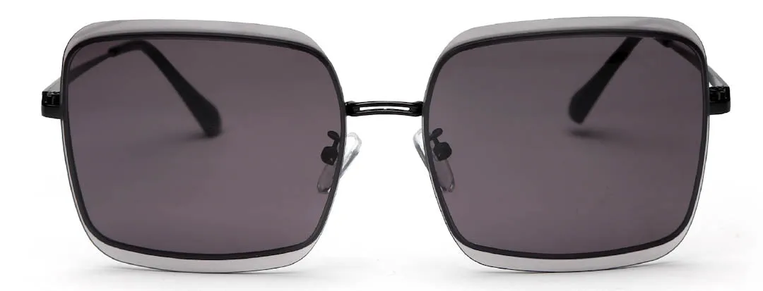 Black Rectangle UV Sunglass for Men