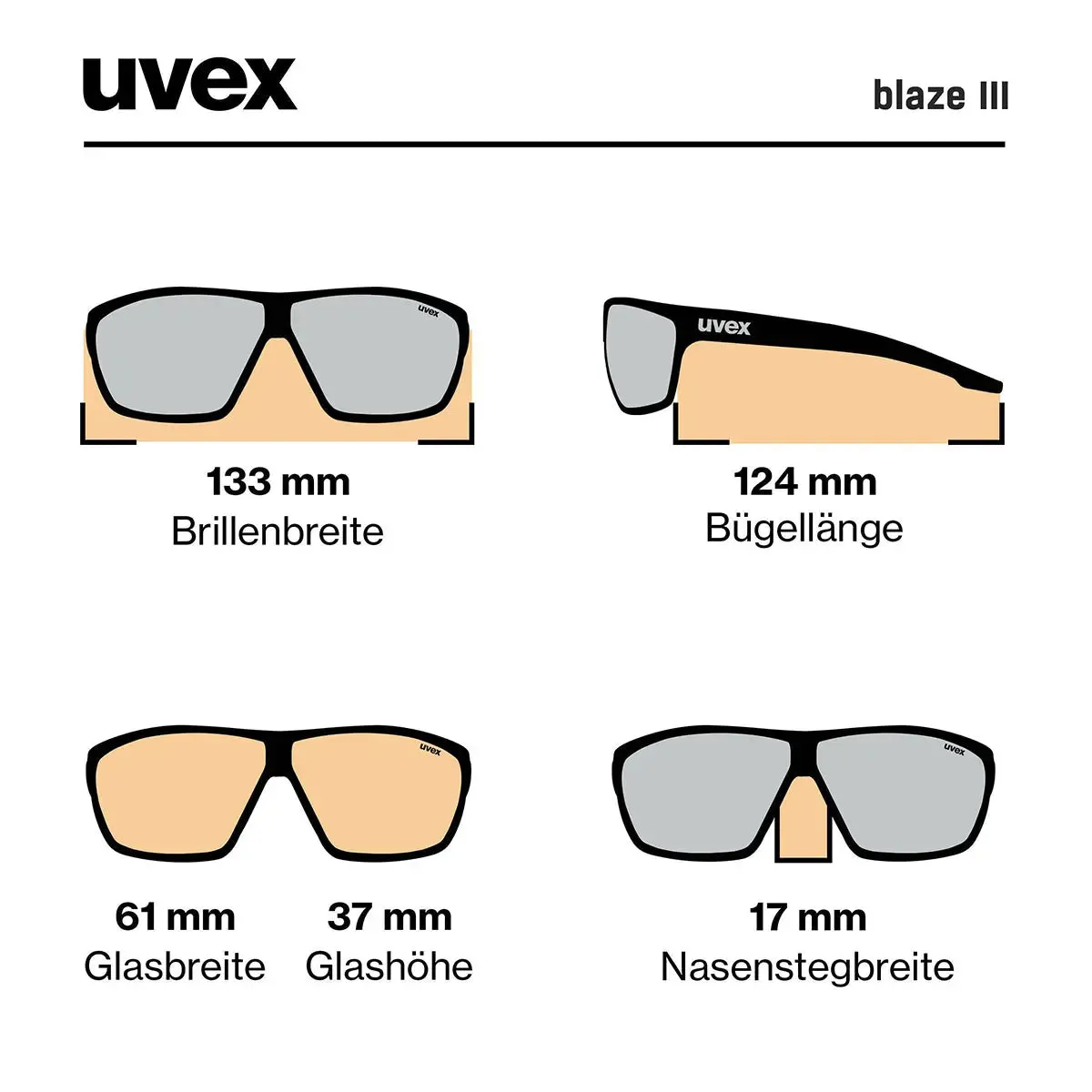 Blaze III Sunglasses - Black/Red