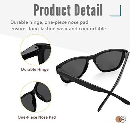 BLENZPRO™ 2-Pack Retro Polarized Sport Sunglasses | Unisex, Trendy UV400, 2 Pairs