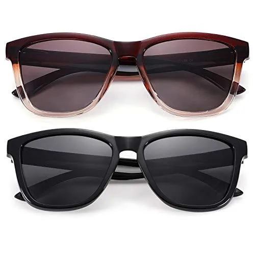 BLENZPRO™ 2-Pack Retro Polarized Sport Sunglasses | Unisex, Trendy UV400, 2 Pairs