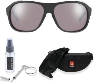 Bolle Graphite Wraparound Sunglasses for Men for Women   BUNDLE WIth Designer iWear Complimentary Eyewear Kit