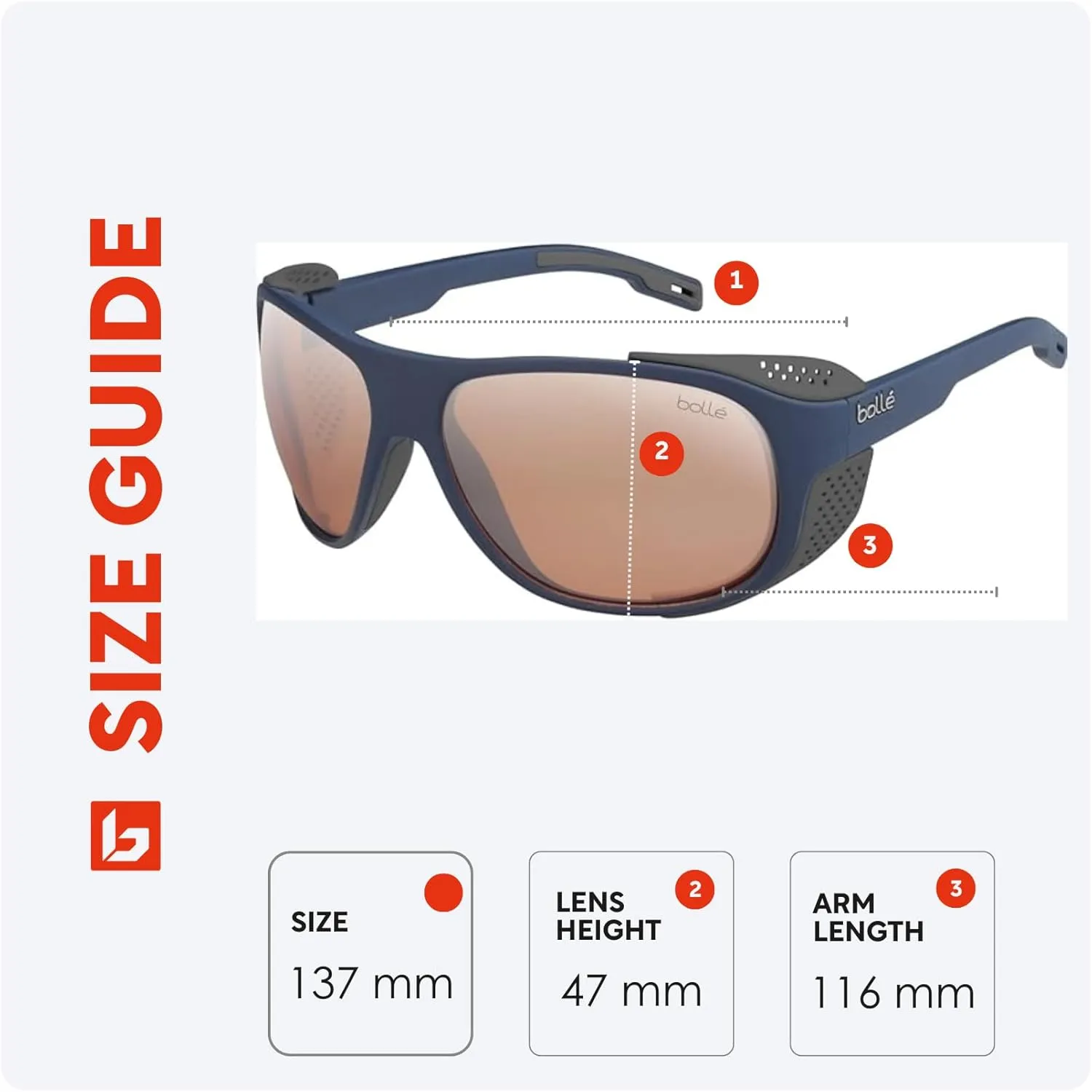Bolle Graphite Wraparound Sunglasses for Men for Women   BUNDLE WIth Designer iWear Complimentary Eyewear Kit