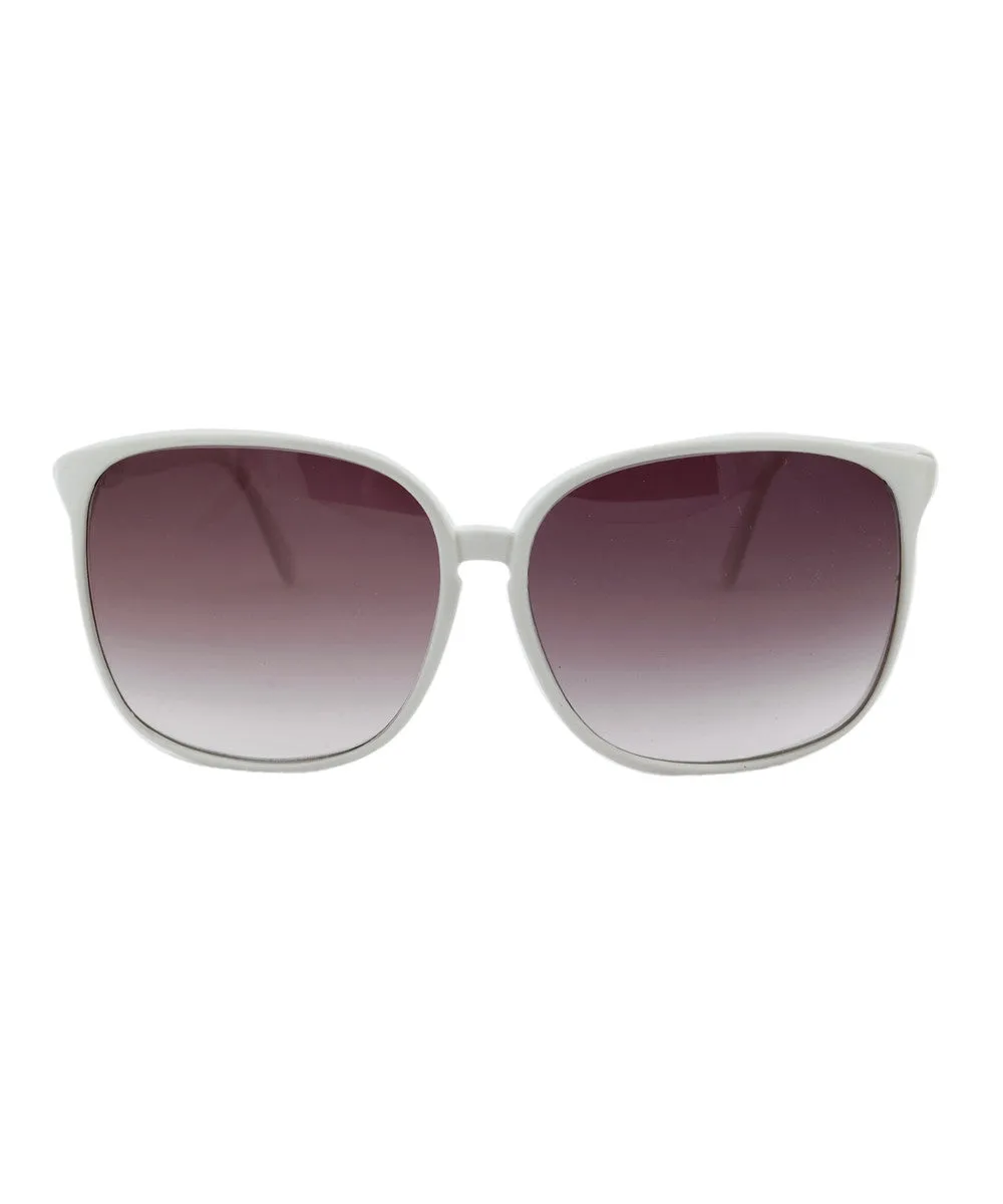 BONNIE White 80s Sunglasses