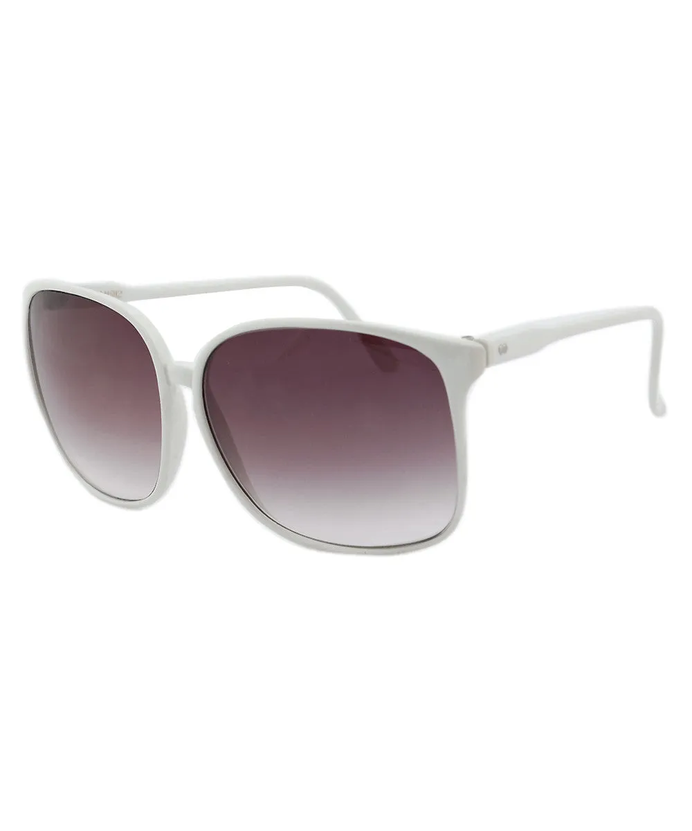 BONNIE White 80s Sunglasses