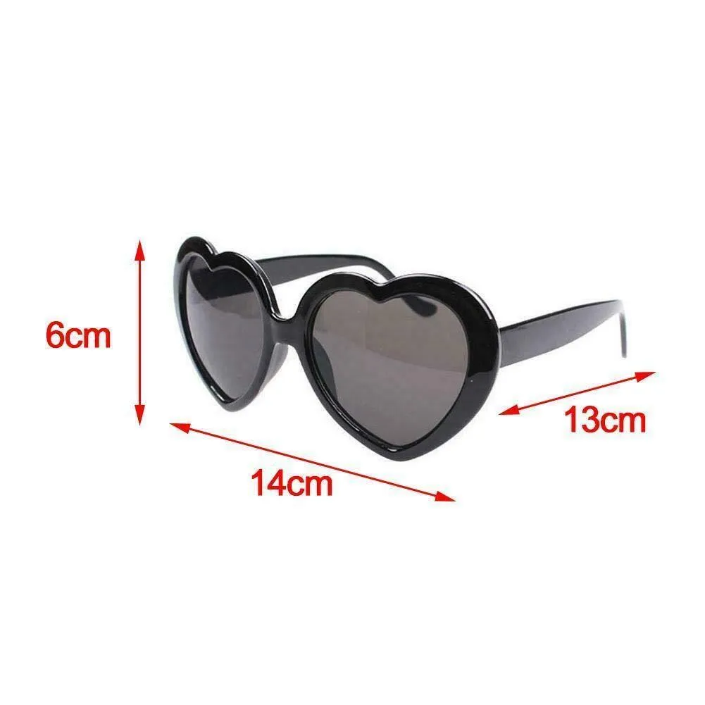 Boolavard Kids Fashion Retro Summer Heart Shape Design Lolita Sunglasses Eye Glasses Eyewear Light Blue