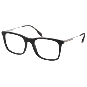 Burberry Men's Eyeglasses - Black Square Frame Clear Demo Lens, 53 mm | BE2343 3001