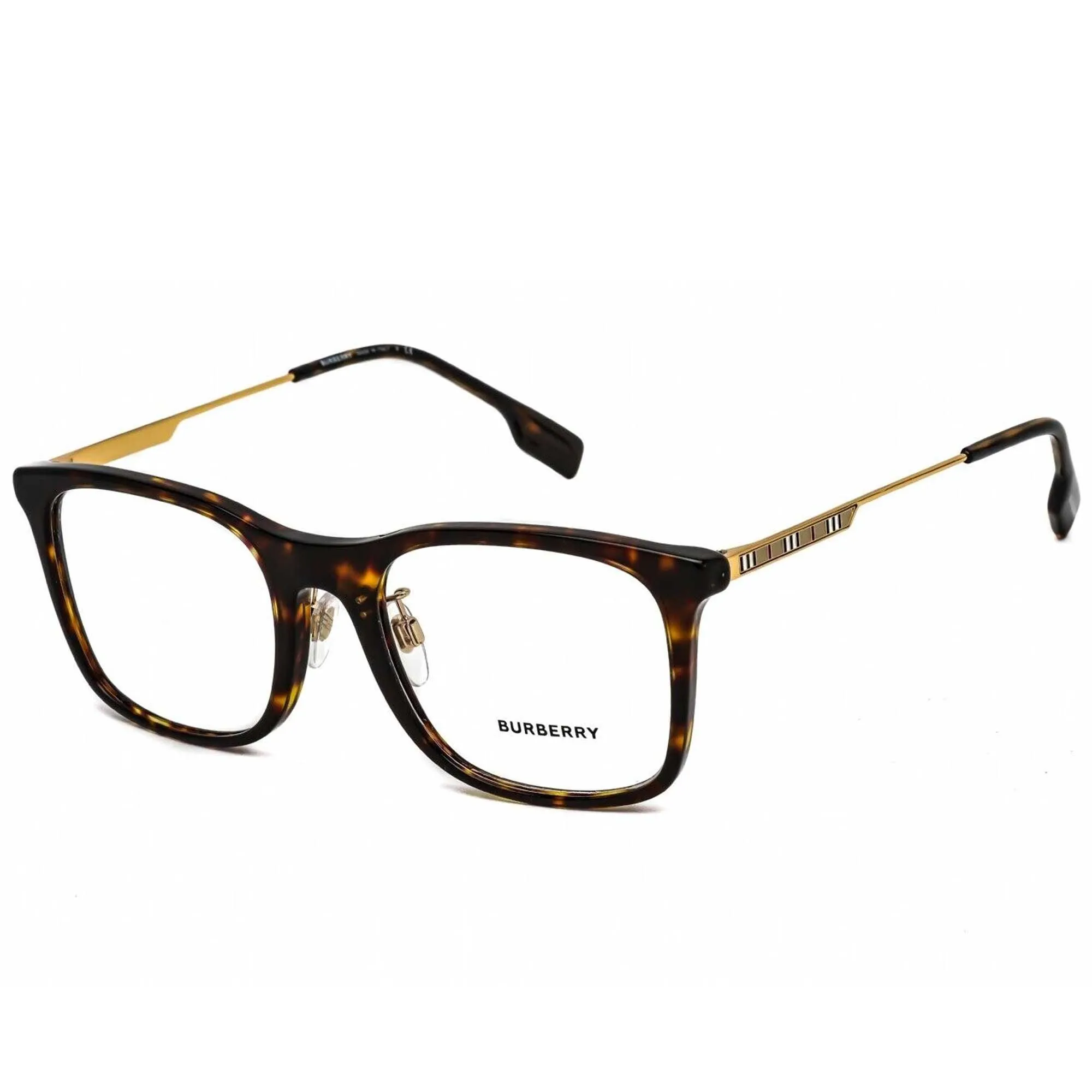 Burberry Men's Eyeglasses - Dark Havana Full Rim Frame Clear Lens | BE2343F 3002
