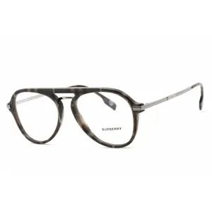 Burberry Men's Eyeglasses - Full Rim Aviator Charcoal Check Plastic | 0BE2377 3804