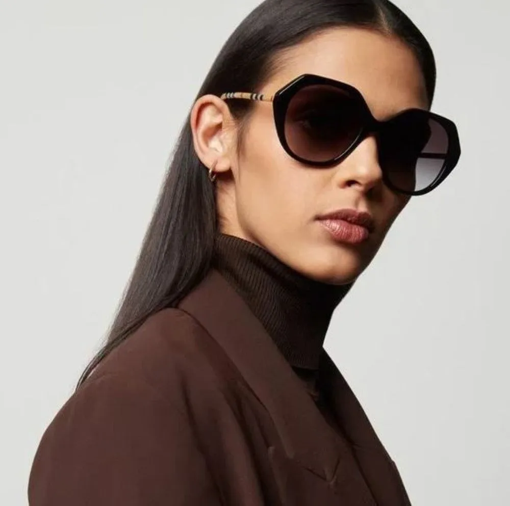 Burberry Vanessa Non-Polarized Sunglasses - Black/Gray Gradient