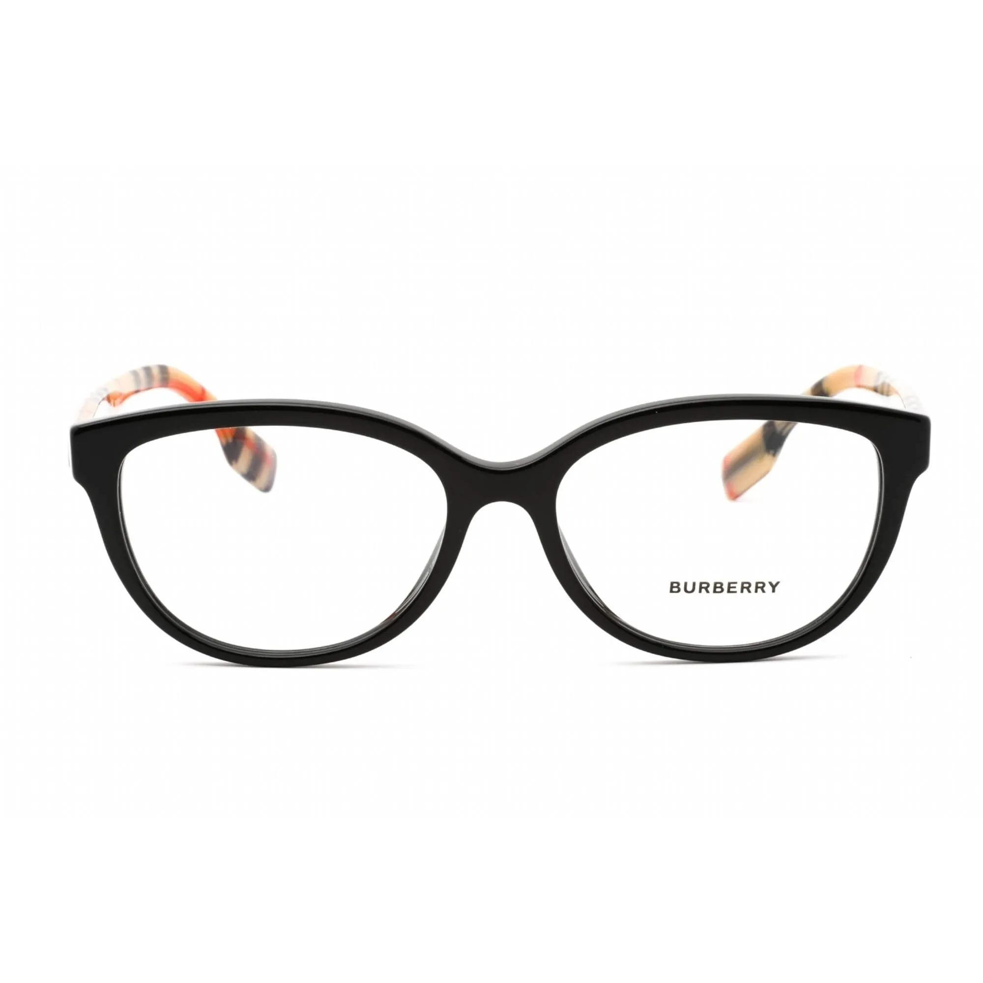 Burberry Women's Eyeglasses - Cat Eye Black/Vintage Check Plastic Frame | 0BE2357 3757