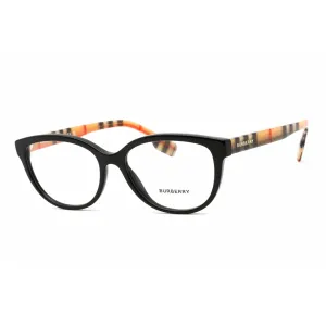 Burberry Women's Eyeglasses - Cat Eye Black/Vintage Check Plastic Frame | 0BE2357 3757