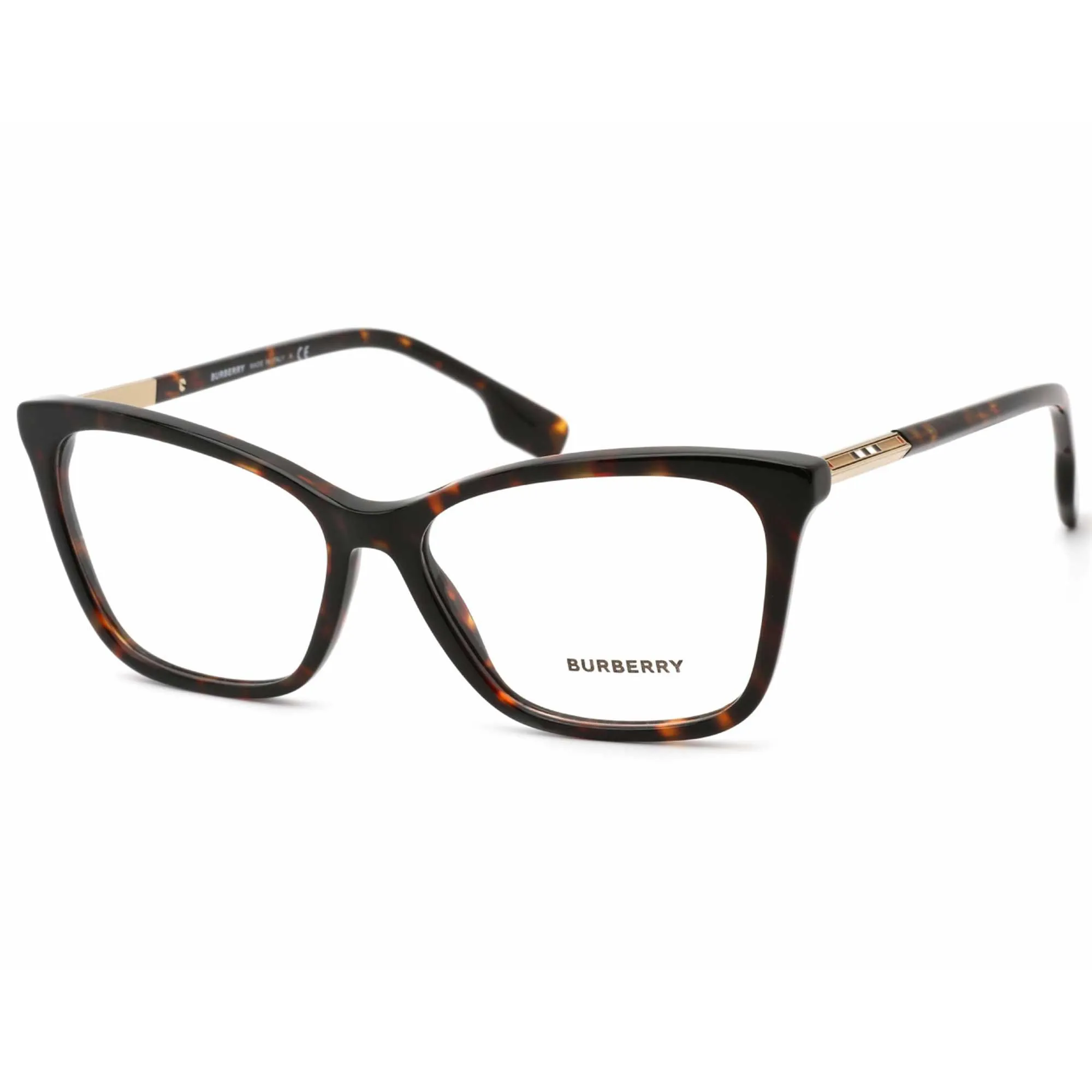 Burberry Women's Eyeglasses - Dark Havana Frame Clear Demo Lens, 53 mm | BE2348 3002