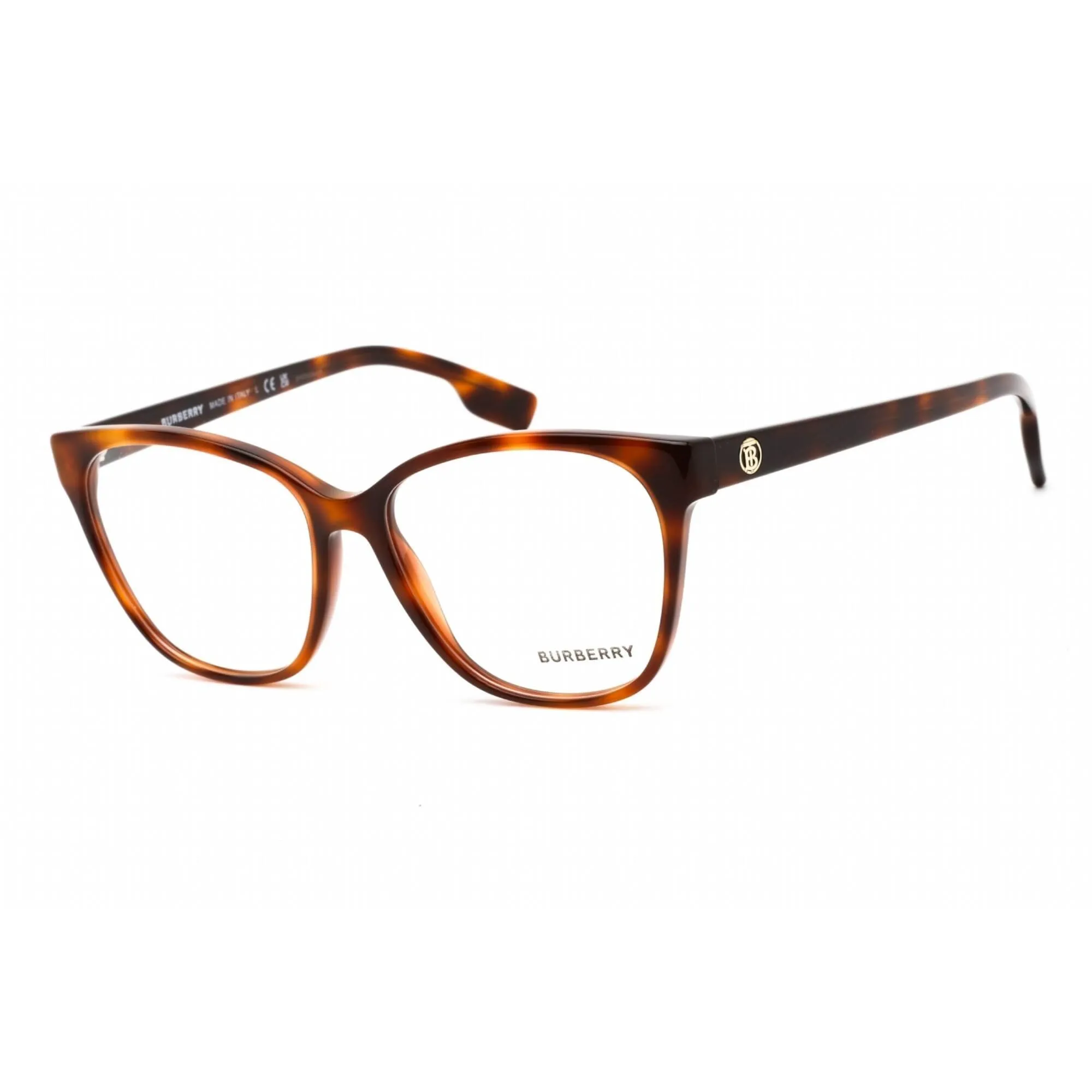 Burberry Women's Eyeglasses - Light Havana Plastic Cat Eye Shape Frame | BE2345 3316