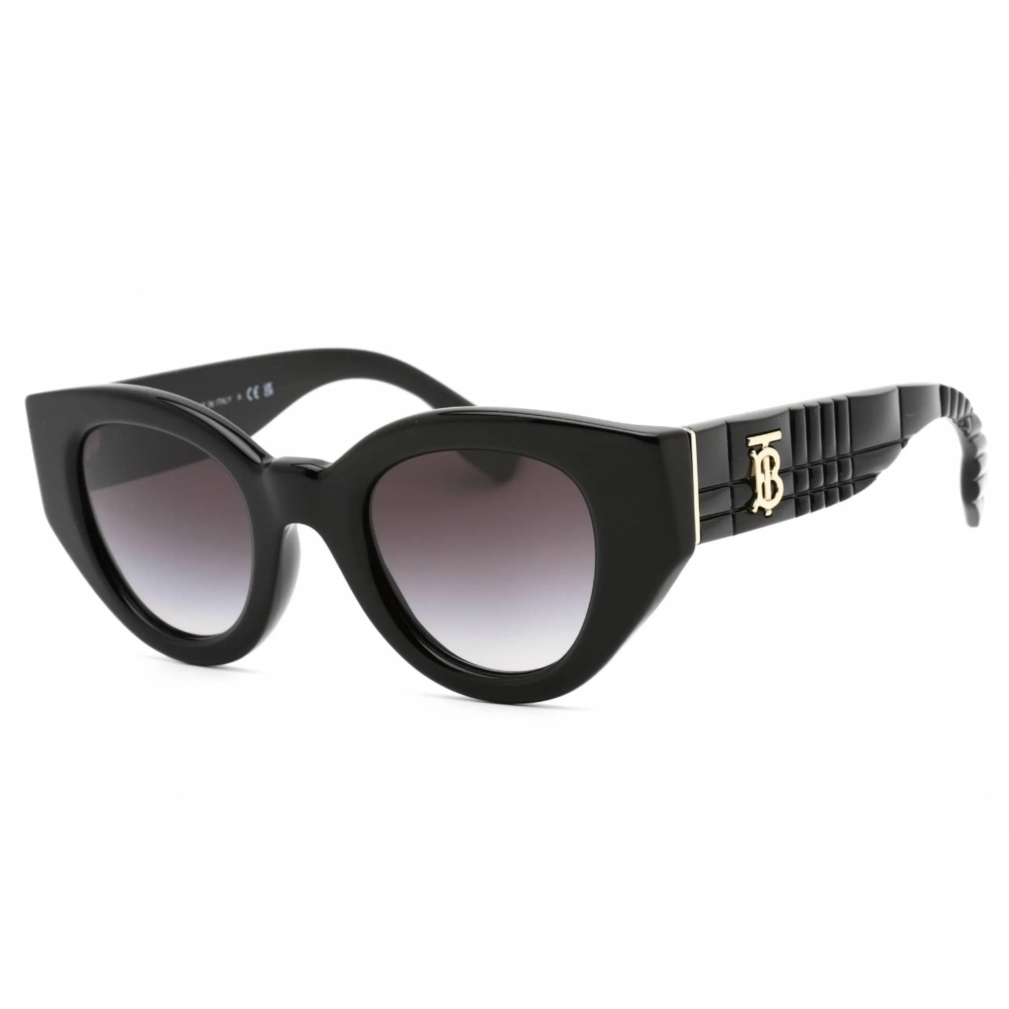 Burberry Women's Sunglasses - Black Cat Eye Frame Grey Gradient Lens | 0BE4390 30018G