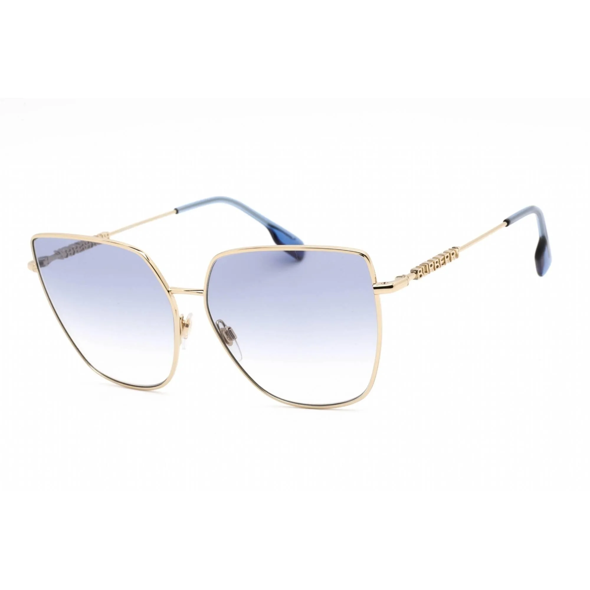 Burberry Women's Sunglasses - Blue Lens Light Gold Cat Eye Frame | 0BE3143 110979